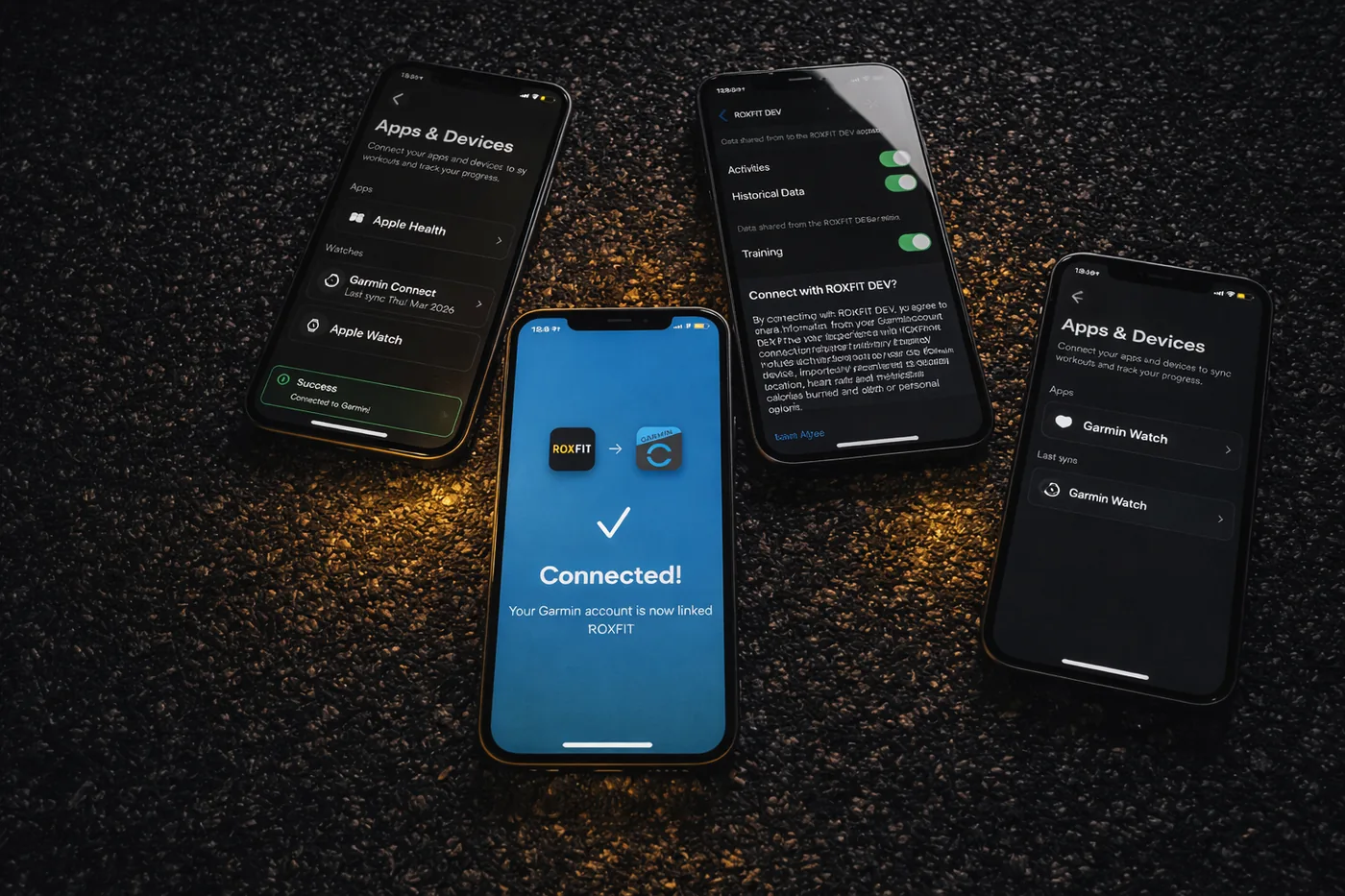 You tab > settings cog > Connected apps and devices with Garmin option