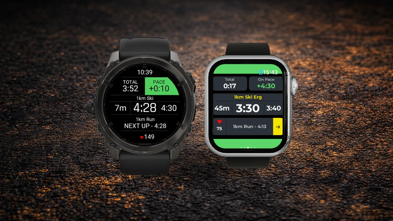 Wearable and Phone visual of Race Goals in progress